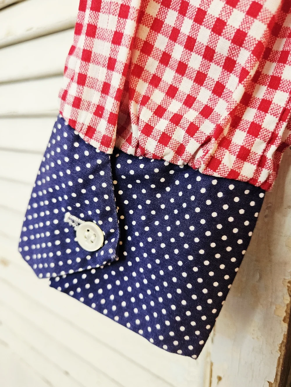 Vintage 70s The Cottager Pointed Collar Button Up Blouse Patch Pockets Small - Picture 9 of 16